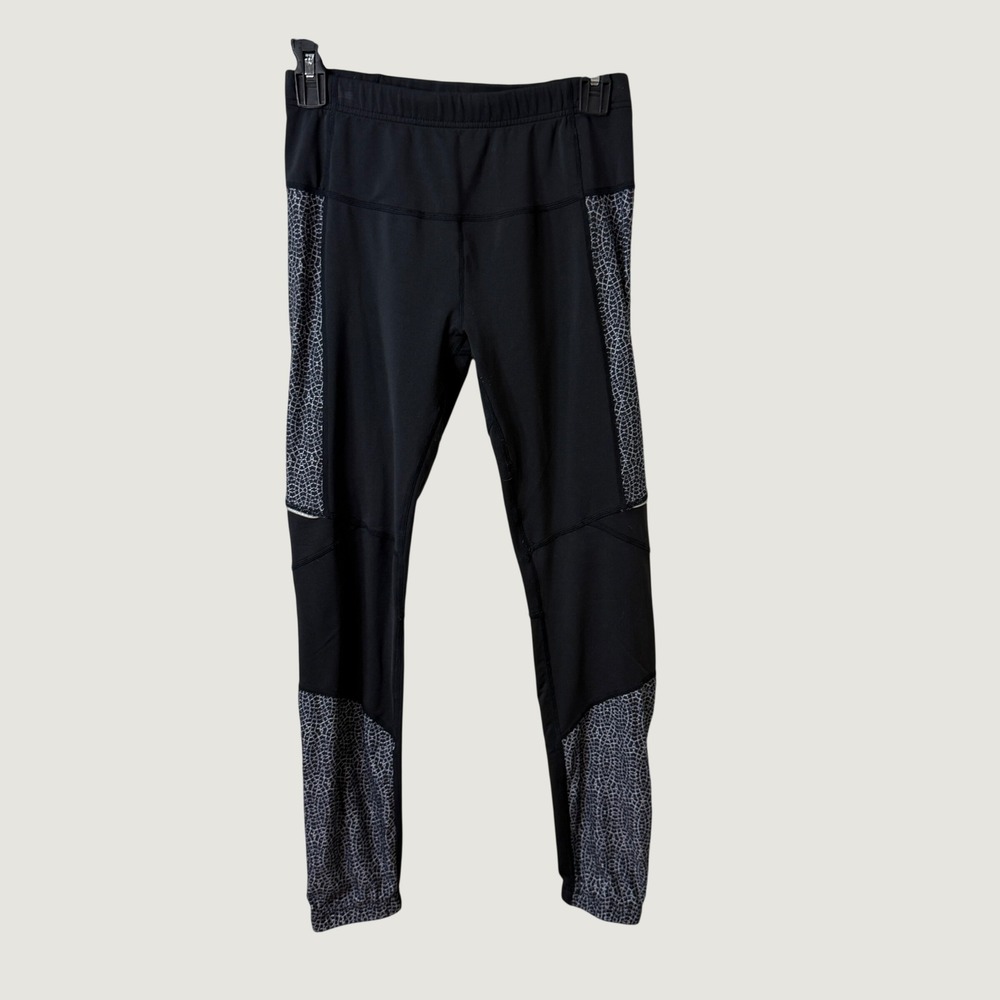 Prana Athletic Leggings Black Gray Patterned Size S Streetwear Gorpcore Yoga